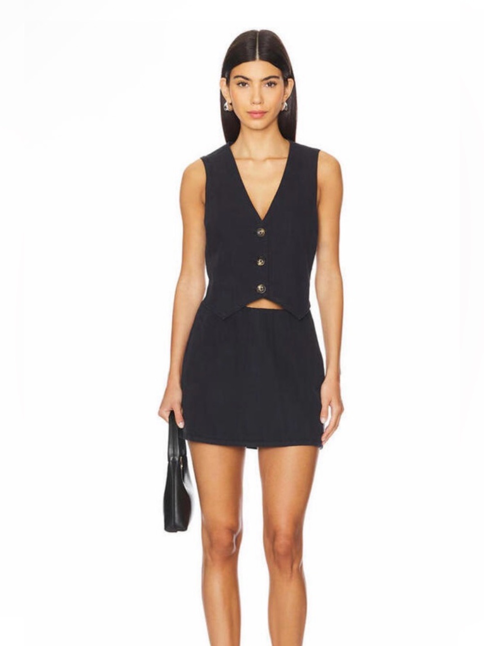 Show Me Your Mumu All Night Skort Black Denim Size Medium